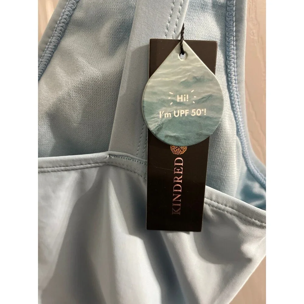 Kindred Bravely Maternity Swimsuit Size M Light Blue New With Tags